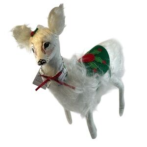 Annalee 10" Christmas Holly Jolly Llama Hand Painted Doll Holiday New
